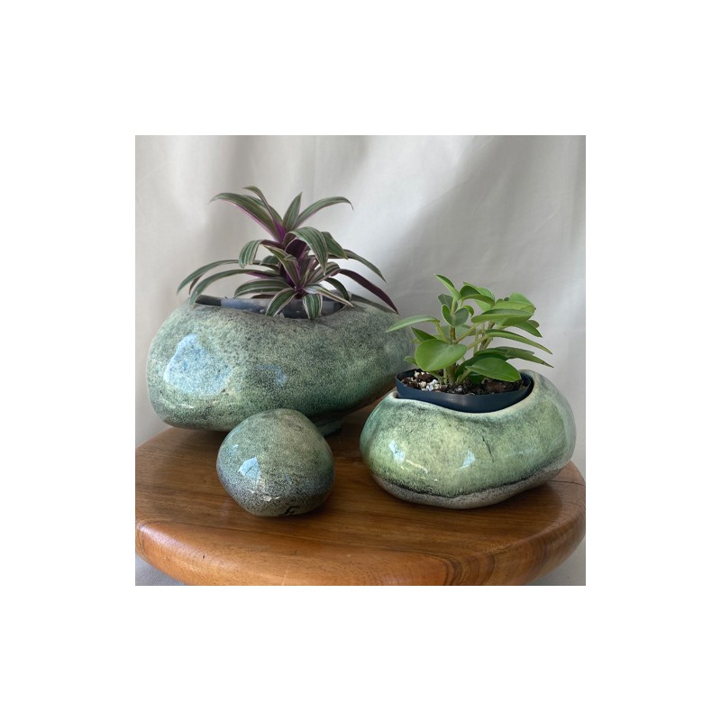 Lot de 3 cailloux "Rock'n roule"